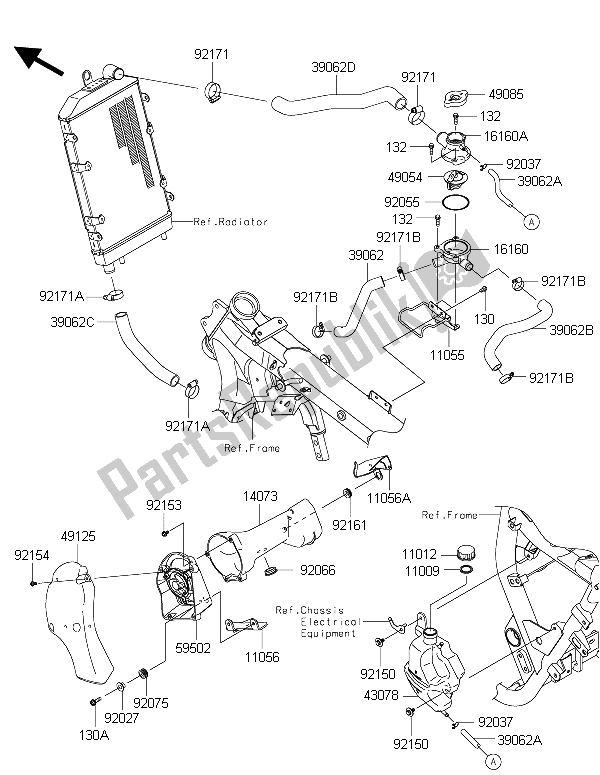 All parts for the Cooling of the Kawasaki Vulcan 1700 Voyager ABS 2015