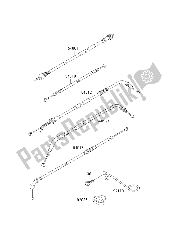 Wszystkie części do Kable Kawasaki ZRX 1100 2000