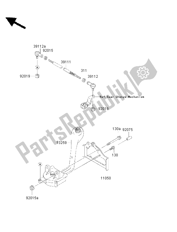 All parts for the Control of the Kawasaki KVF 400 2000