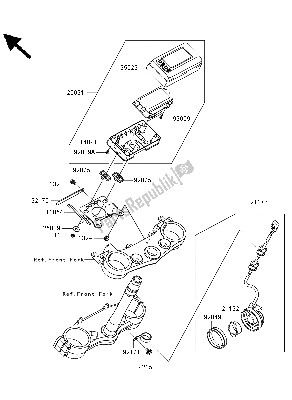 All parts for the Meter of the Kawasaki KLX 450R 2012