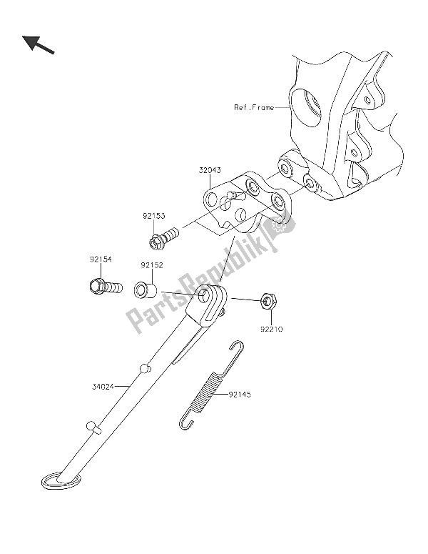 All parts for the Stand(s) of the Kawasaki Z 1000 SX ABS 2016