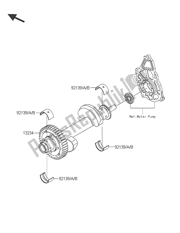 Tutte le parti per il Equilibratore del Kawasaki Versys 650 ABS 2016