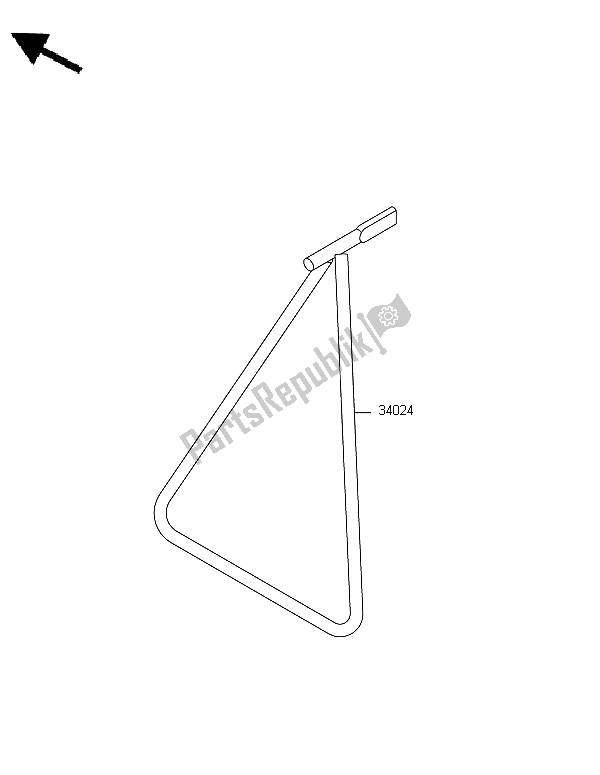 All parts for the Stand of the Kawasaki KX 450F 2012