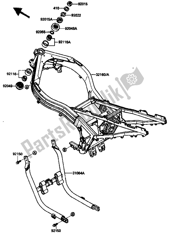 Todas as partes de Quadro, Armação do Kawasaki ZX 10 1000 1990