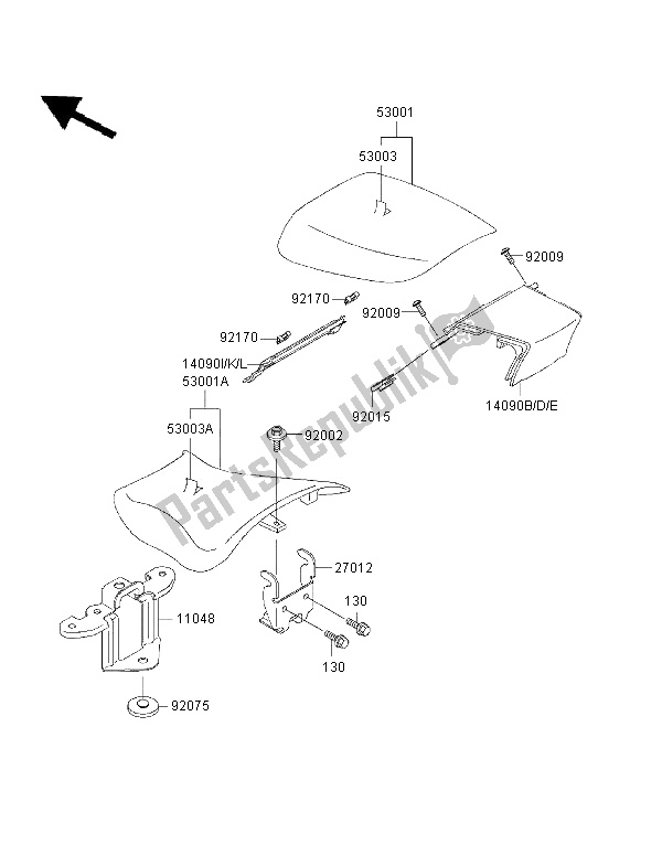Tutte le parti per il Posto A Sedere del Kawasaki Ninja ZX 6R 600 1996
