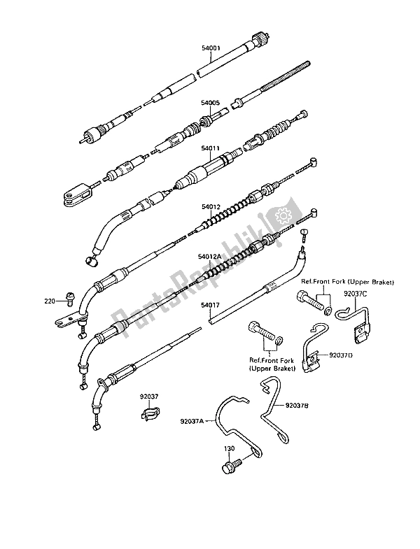 All parts for the Cables of the Kawasaki VN 750 Twin 1988