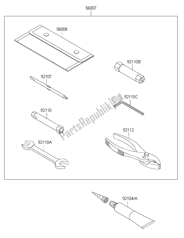 All parts for the Owners Tools of the Kawasaki KLX 125 2015