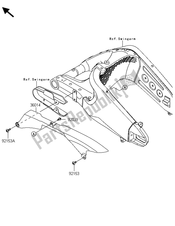 All parts for the Chain Cover of the Kawasaki Ninja ZX 6R 600 2013