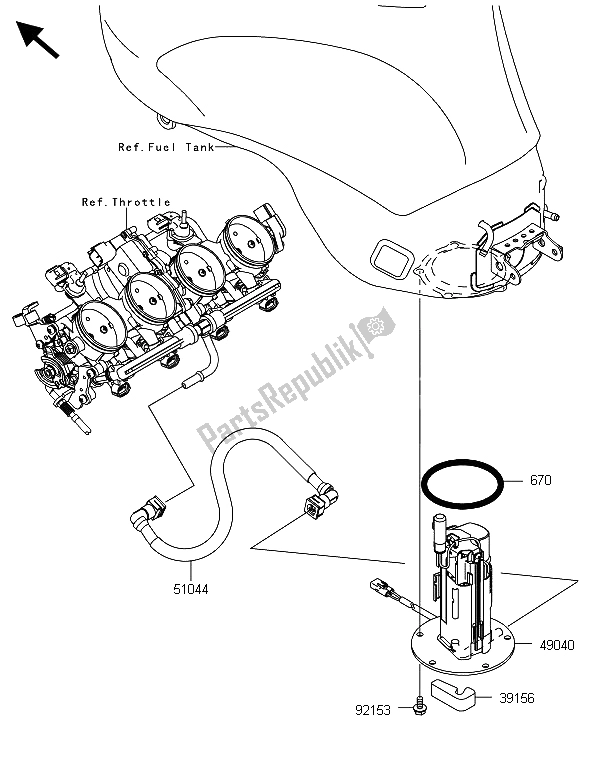 Tutte le parti per il Pompa Di Benzina del Kawasaki Ninja ZX 6R ABS 600 2013