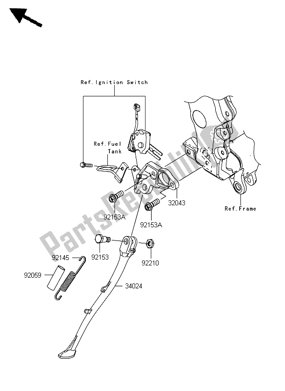 Tutte le parti per il In Piedi del Kawasaki ZZR 1400 ABS 2012