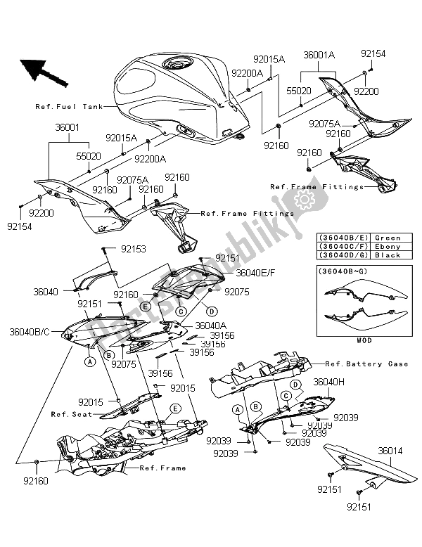 All parts for the Side Covers & Chain Cover of the Kawasaki Z 750R ABS 2011