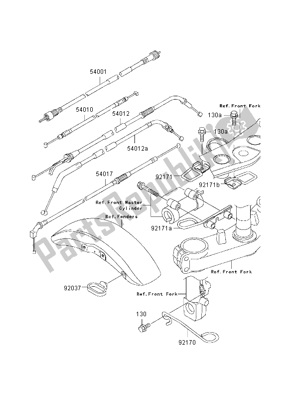 All parts for the Cables of the Kawasaki ZRX 1200S 2002