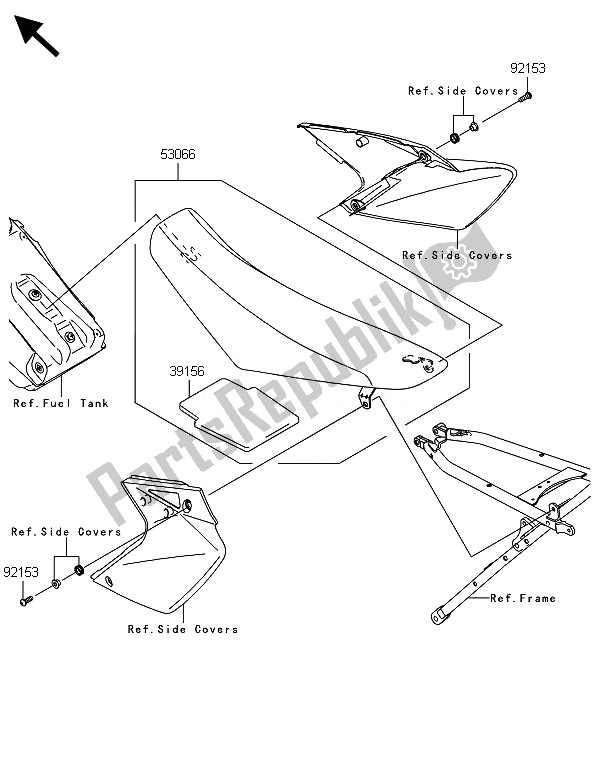 Toutes les pièces pour le Siège du Kawasaki KLX 450R 2014