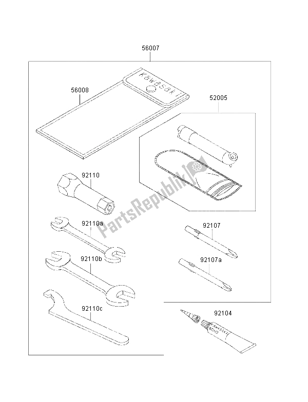 All parts for the Owners Tools of the Kawasaki KVF 400 2002