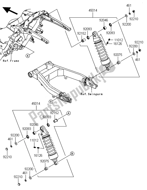 Toutes les pièces pour le Suspension Et Amortisseur du Kawasaki VN 1700 Classic Tourer ABS 2014