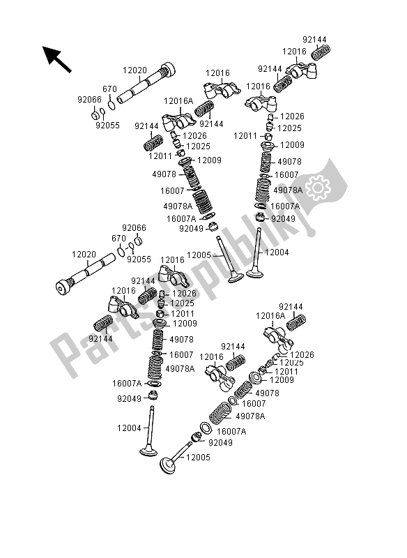 Toutes les pièces pour le Valve (s) du Kawasaki VN 15 1500 1995