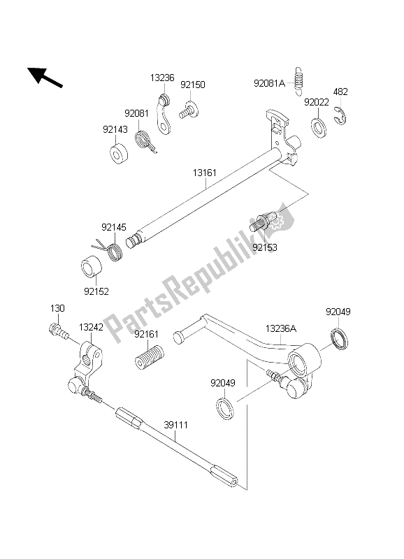 Tutte le parti per il Meccanismo Di Cambio Marcia del Kawasaki Ninja ZX 6 RR 600 2004