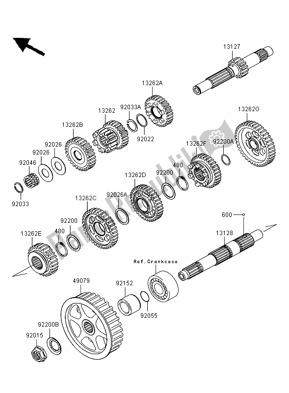 Toutes les pièces pour le Transmission du Kawasaki VN 900 Classic 2007