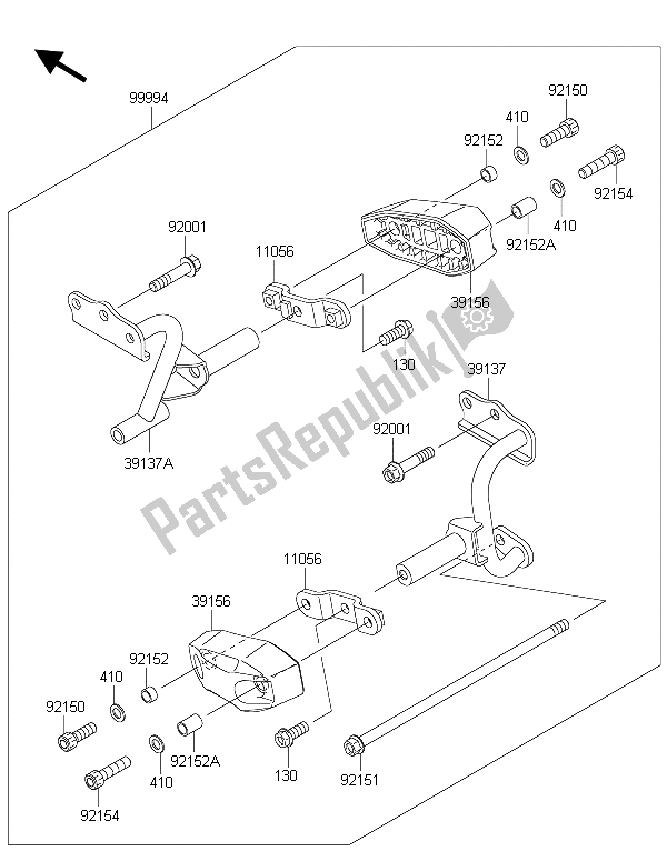 All parts for the Accessory (engine Guard) of the Kawasaki Ninja 300 2015