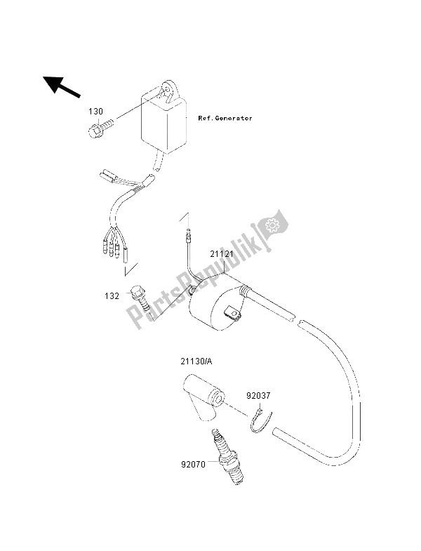 Todas las partes para Sistema De Encendido de Kawasaki KX 500 2000