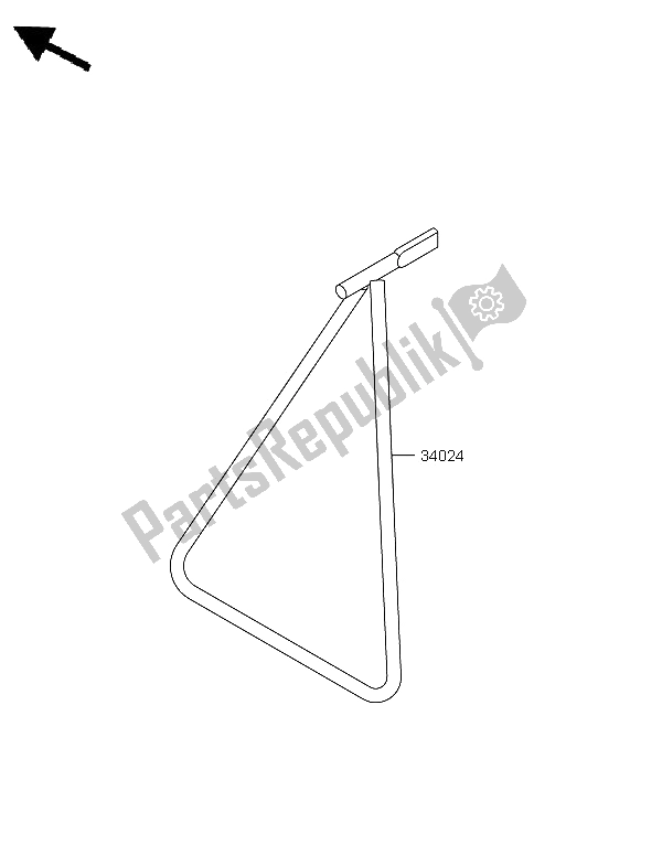 All parts for the Stand of the Kawasaki KX 250F 2011