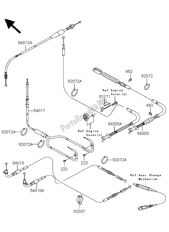 Tutte le parti per il Cavi del Kawasaki KFX 700 2004