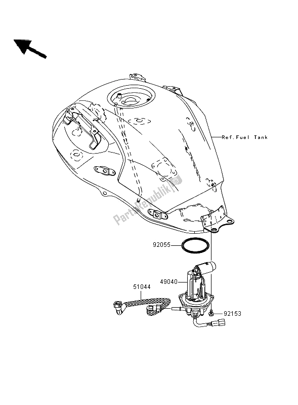 Todas las partes para Bomba De Combustible de Kawasaki Versys 650 2008