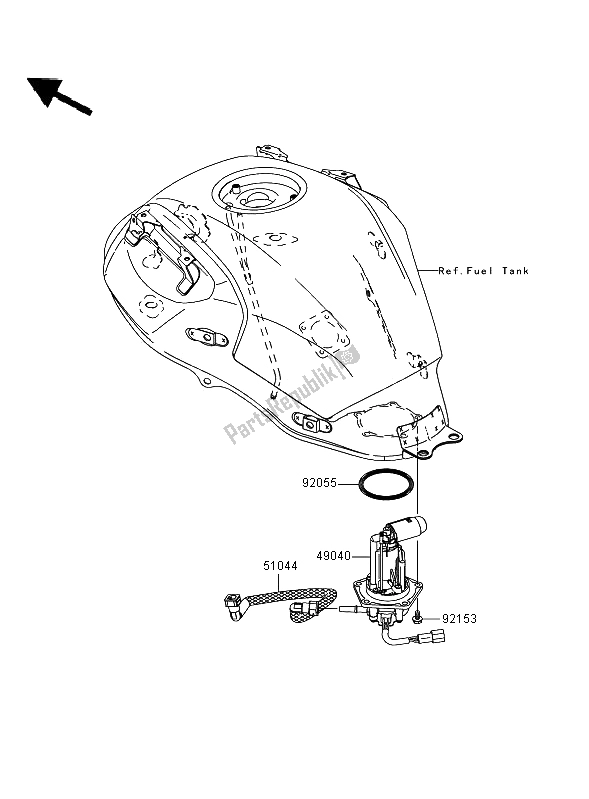 Tutte le parti per il Pompa Di Benzina del Kawasaki Versys 650 2008