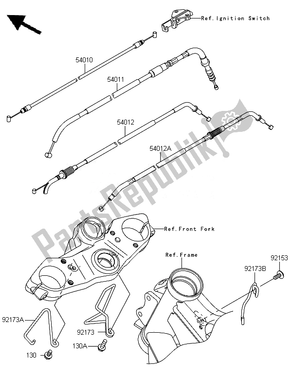 Todas las partes para Cables de Kawasaki Versys 650 2010