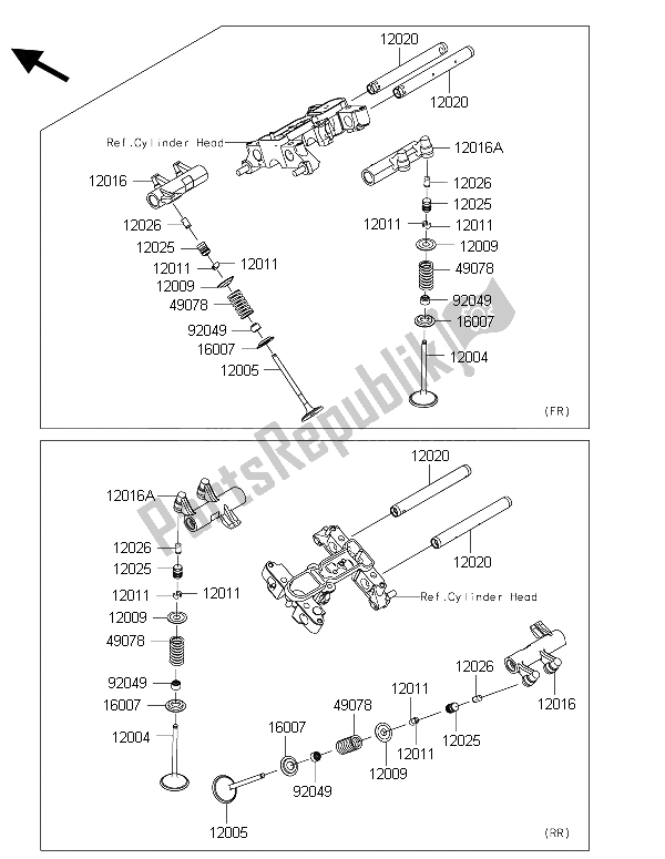 All parts for the Valve(s) of the Kawasaki Vulcan 1700 Voyager ABS 2015