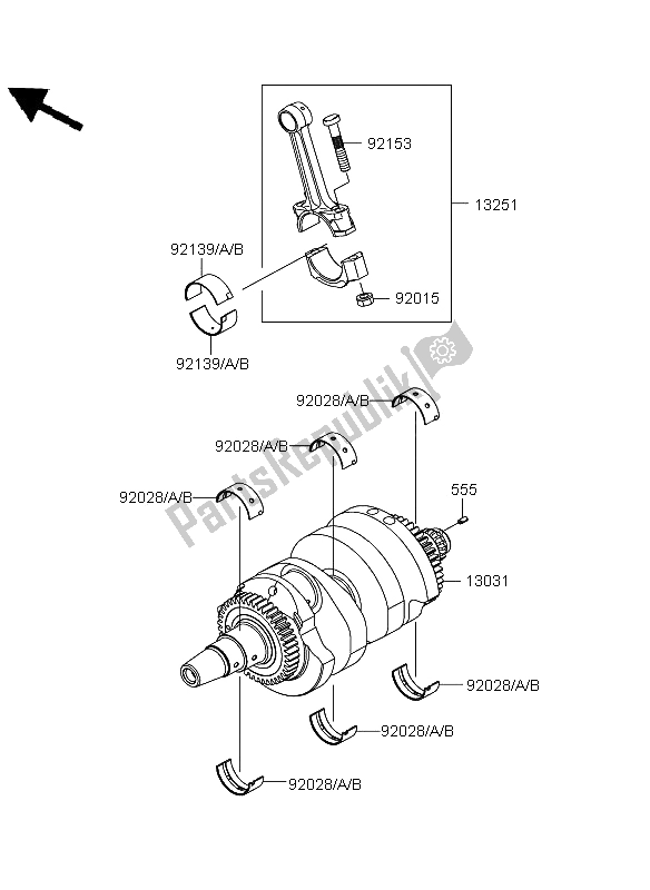 Todas las partes para Cigüeñal de Kawasaki Versys ABS 650 2012