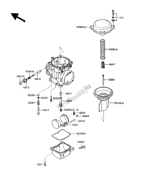 Tutte le parti per il Parti Del Carburatore del Kawasaki GPZ 900R 1993