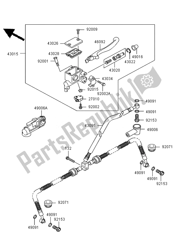 Wszystkie części do Przedni Cylinder G?ówny Kawasaki KVF 650 4X4 2010