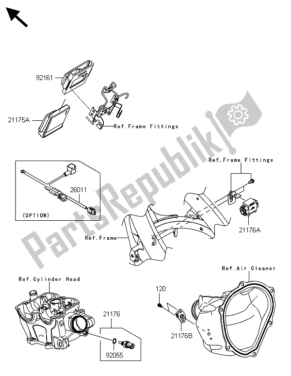 Todas las partes para Inyección De Combustible de Kawasaki KX 250F 2014