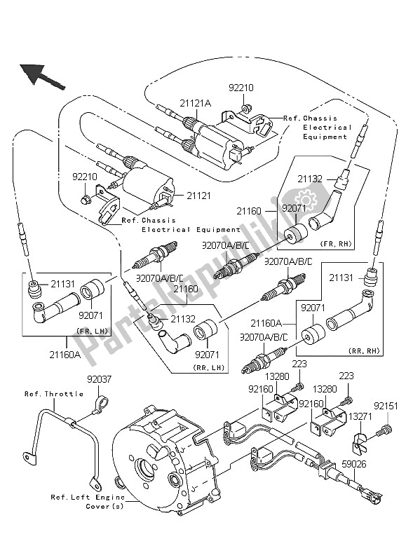 All parts for the Ignition System of the Kawasaki VN 1600 Mean Streak 2005