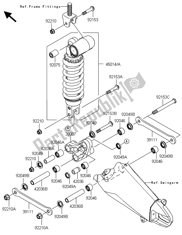 Tutte le parti per il Sospensione E Ammortizzatore del Kawasaki Ninja ZX 6R ABS 600 2013