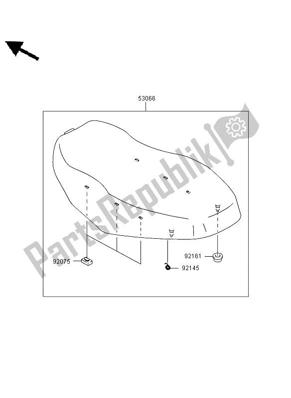 All parts for the Seat of the Kawasaki KVF 650 4X4 2008