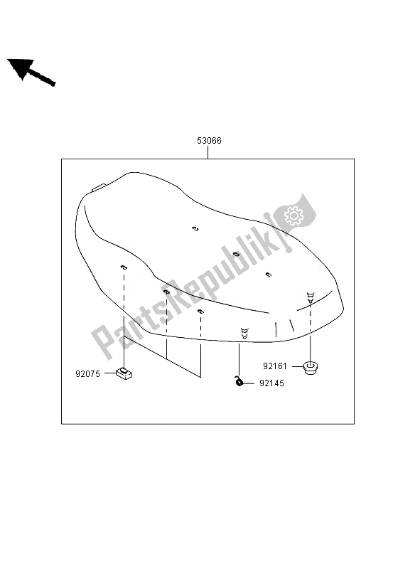 Toutes les pièces pour le Siège du Kawasaki KVF 650 4X4 2010