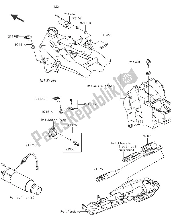 All parts for the Fuel Injection of the Kawasaki Z 800 ABS 2016