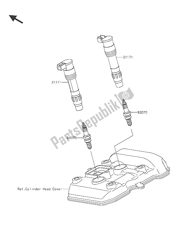 Toutes les pièces pour le Système De Mise à Feu du Kawasaki Ninja 300 ABS 2016