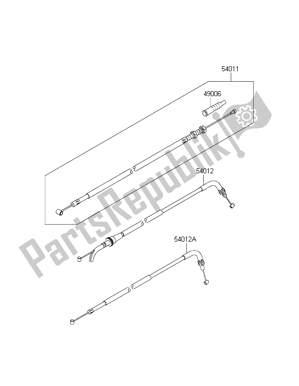 All parts for the Cables of the Kawasaki Ninja 300 2015