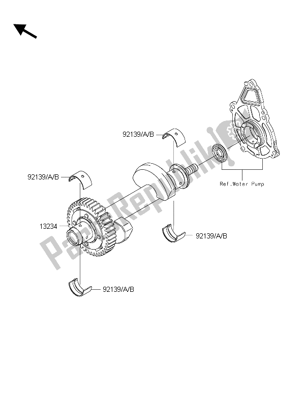 All parts for the Balancer of the Kawasaki ER 6F ABS 650 2015
