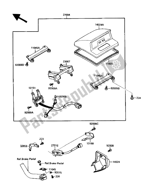 All parts for the Cruise Switch of the Kawasaki ZG 1200 B1 1990