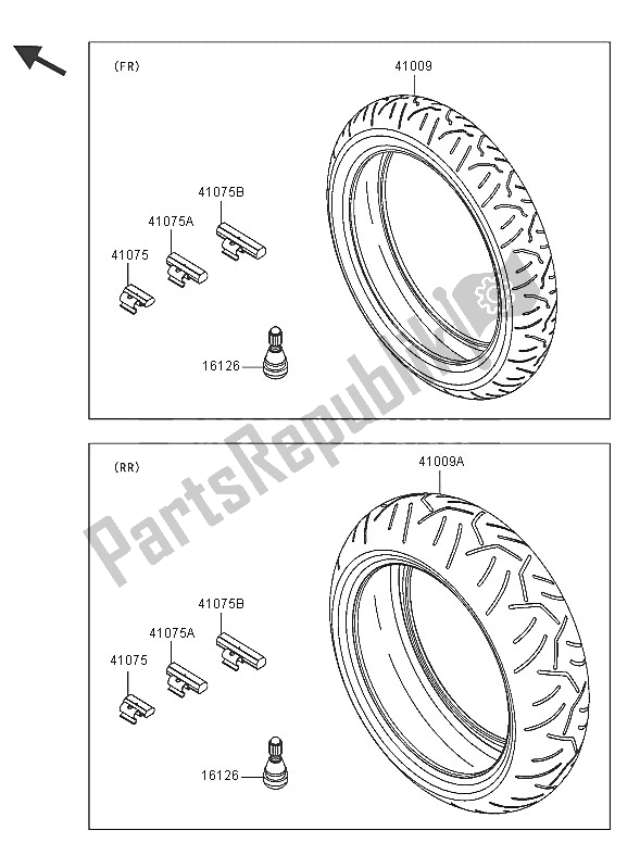 Todas las partes para Llantas de Kawasaki Ninja ZX 6R 600 2005