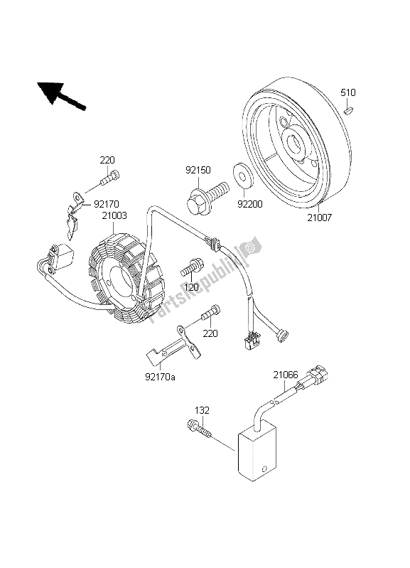 Tutte le parti per il Generatore del Kawasaki KLX 300R 2001