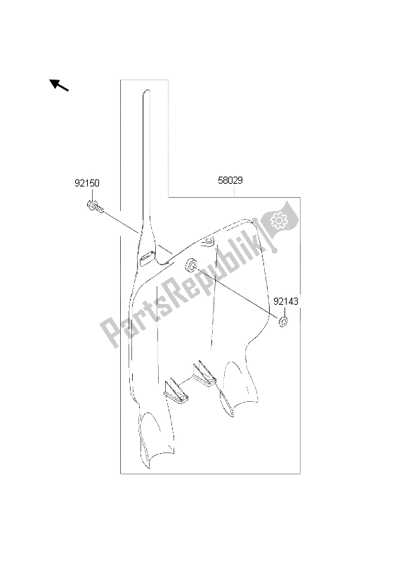 Alle onderdelen voor de Accessoire van de Kawasaki KX 125 2002