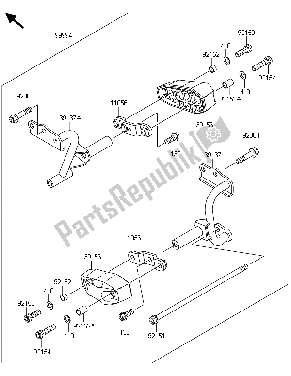 Toutes les pièces pour le Accessoire (protection Moteur) du Kawasaki Ninja 300 2013