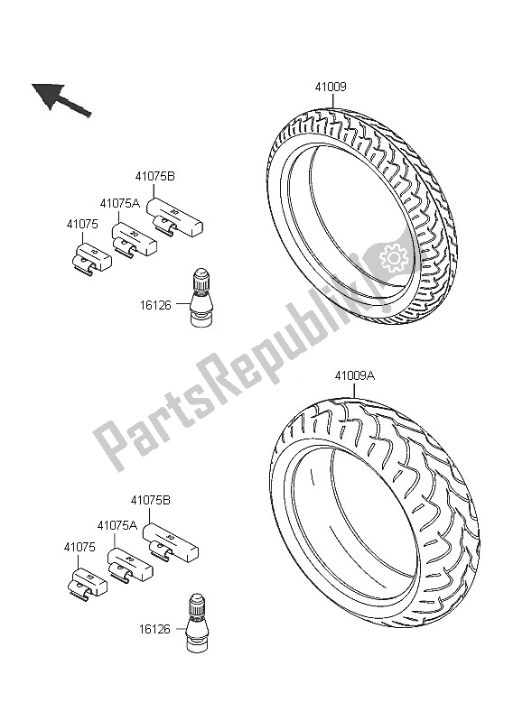 Toutes les pièces pour le Pneus du Kawasaki Z 750 2005