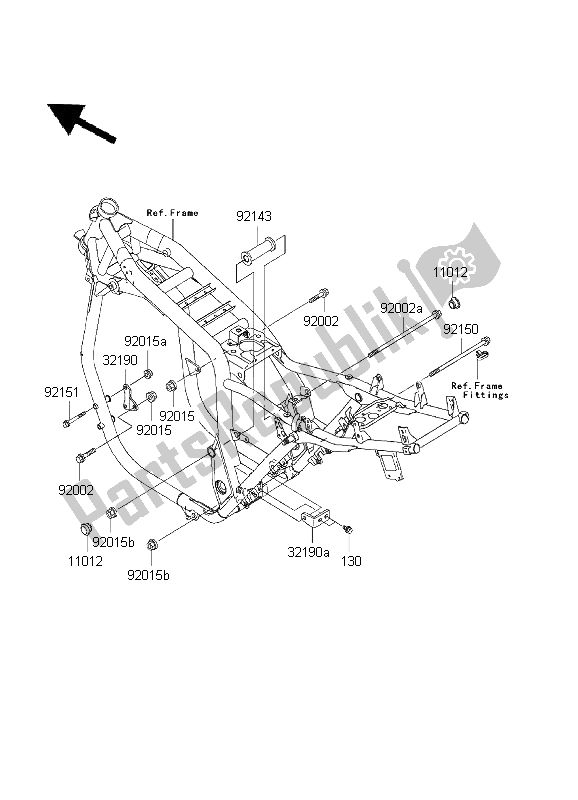 Todas las partes para Montaje Del Motor de Kawasaki ZRX 1200 2001