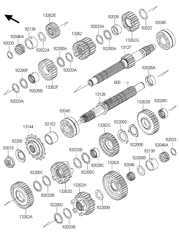 Alle onderdelen voor de Overdragen van de Kawasaki Z 800 2015